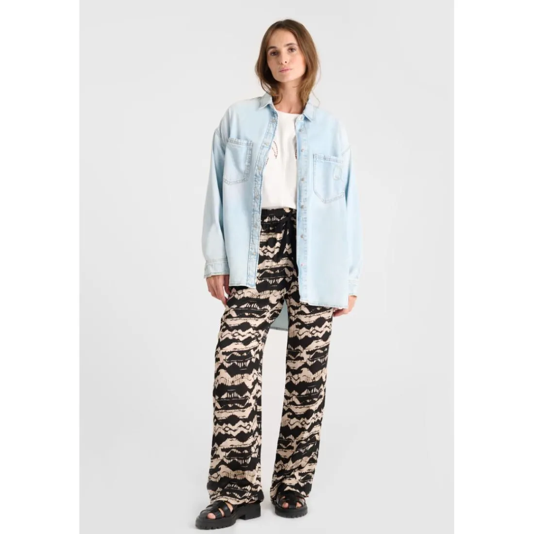 Chemise en jeans TULIPE bleu Vivi