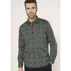 Chemise FEAL noir Dirk en coton
