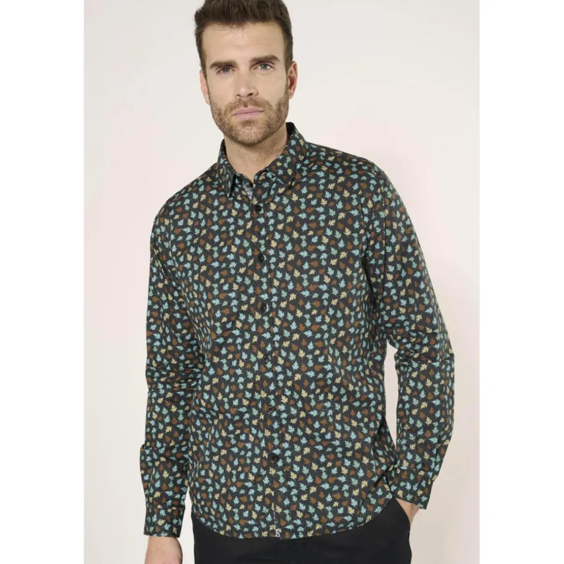 Chemise FEAL noir Dirk en coton