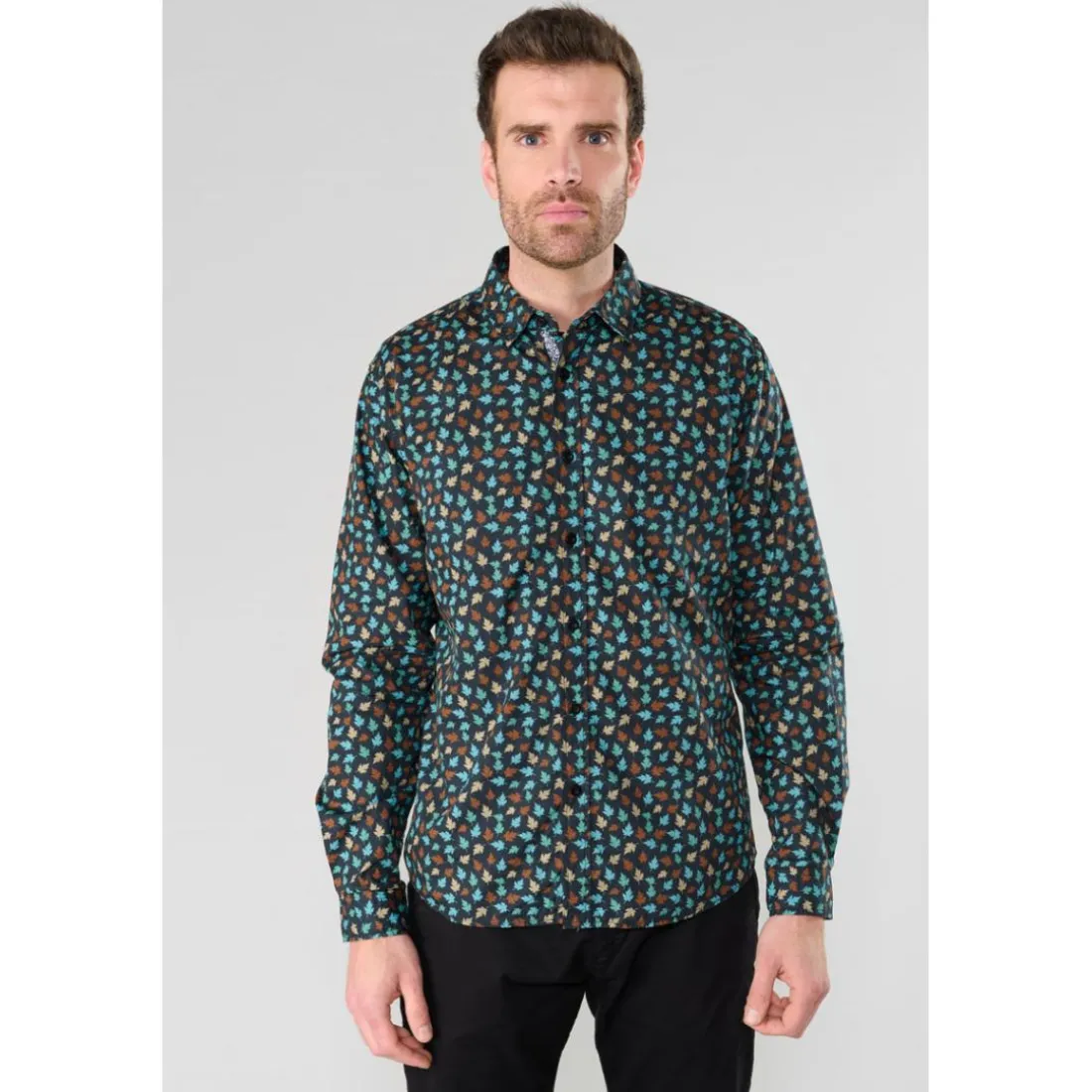 Chemise FEAL noir Dirk en coton