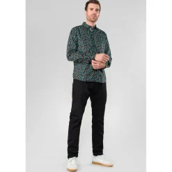 Chemise FEAL noir Dirk en coton