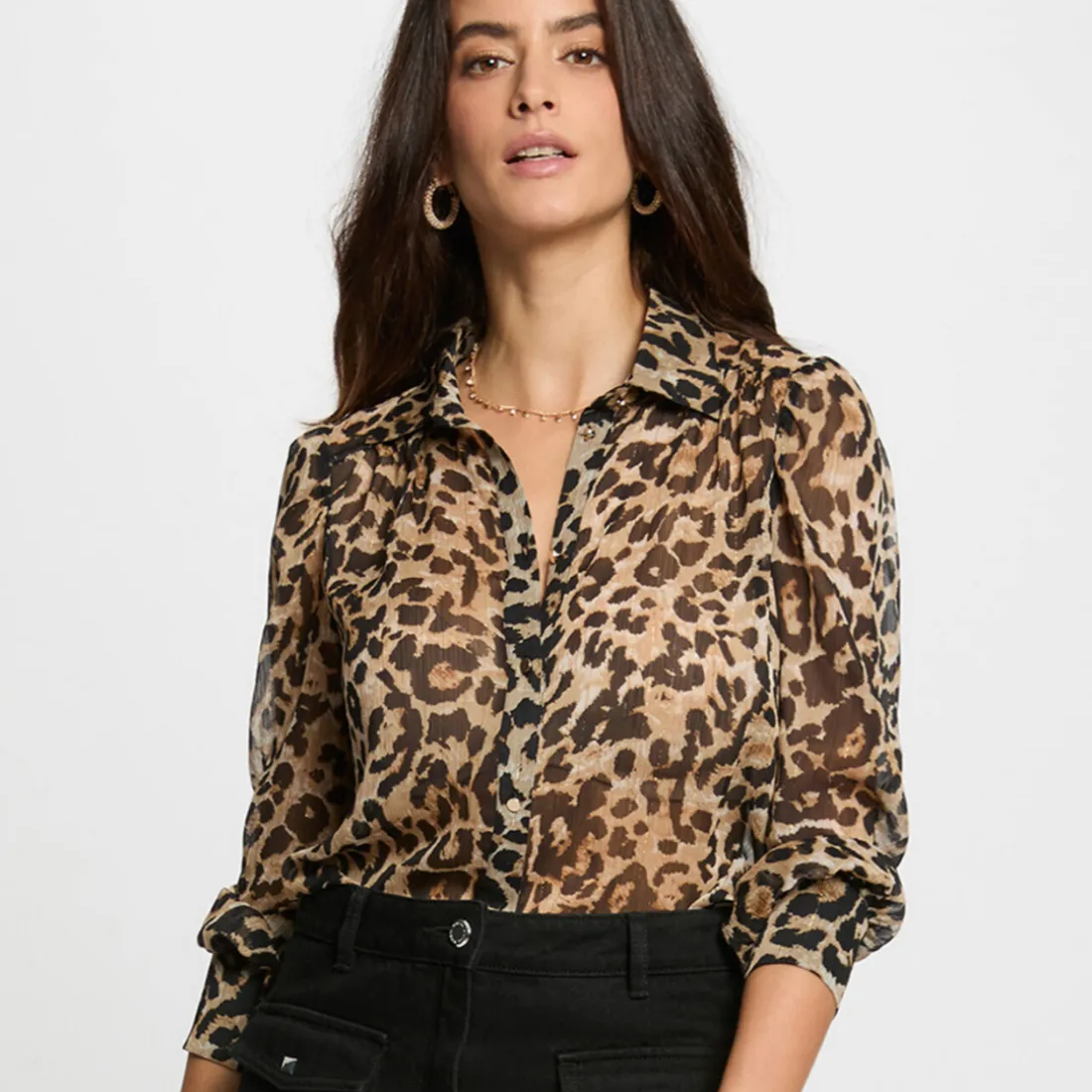 Chemise femme léopard