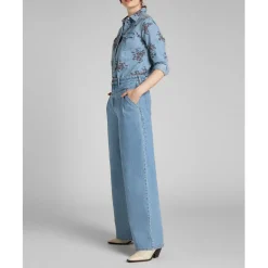 Chemise Femme Regular Western Shirt bleu ciel en coton