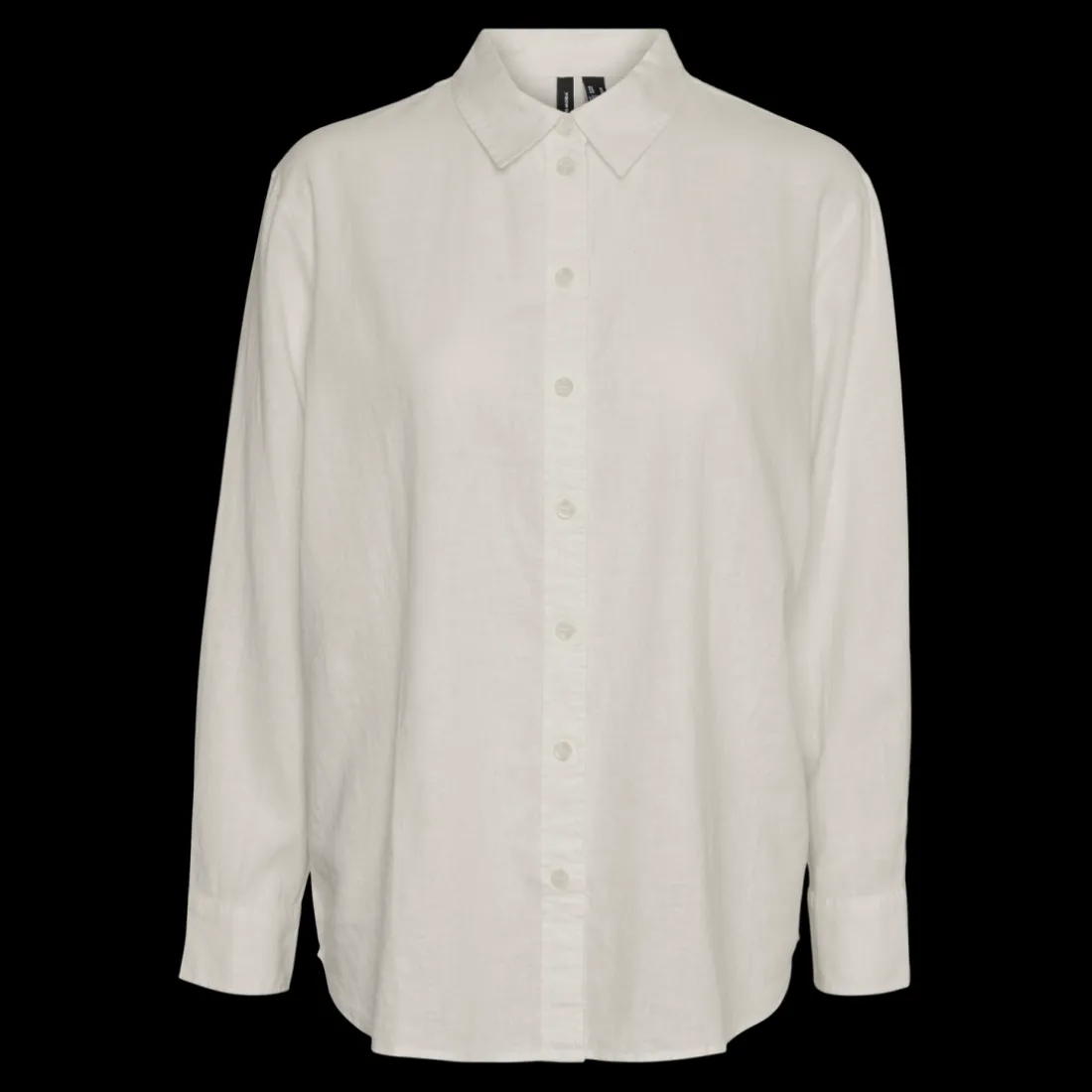 Chemise fermeture par bouton poignets boutonnés col chemise manches larges manches longues gris en lin Maia