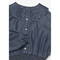 Chemise fille MACCHIGI bleu en tencel