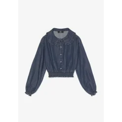 Chemise fille MACCHIGI bleu en tencel