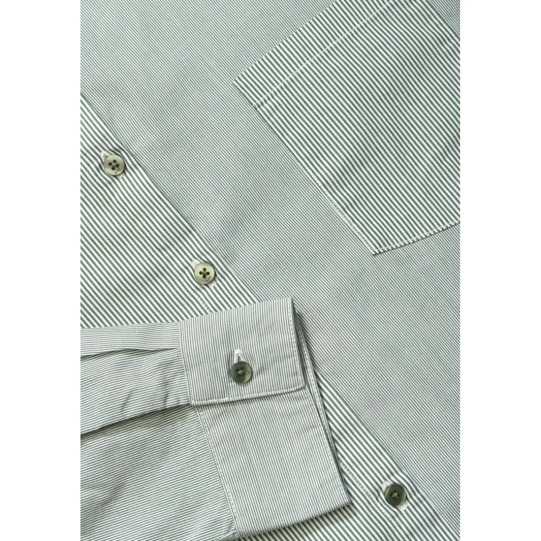 Chemise fille oversize Ginagi à rayures vertes en coton pour fille