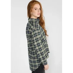 Chemise fille SHANGI vert Sofia en coton