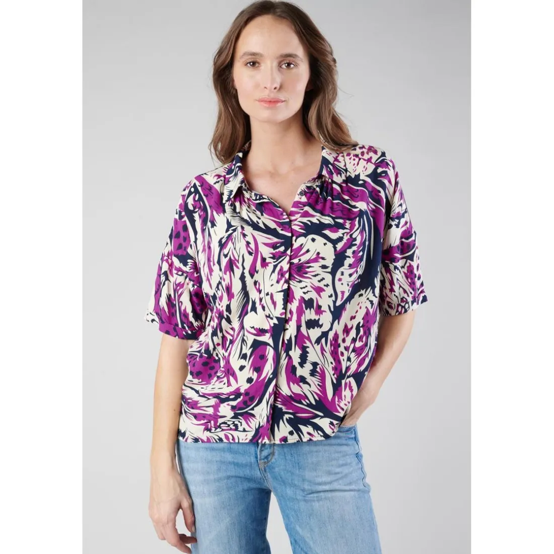 Chemise GABRYE rose en viscose