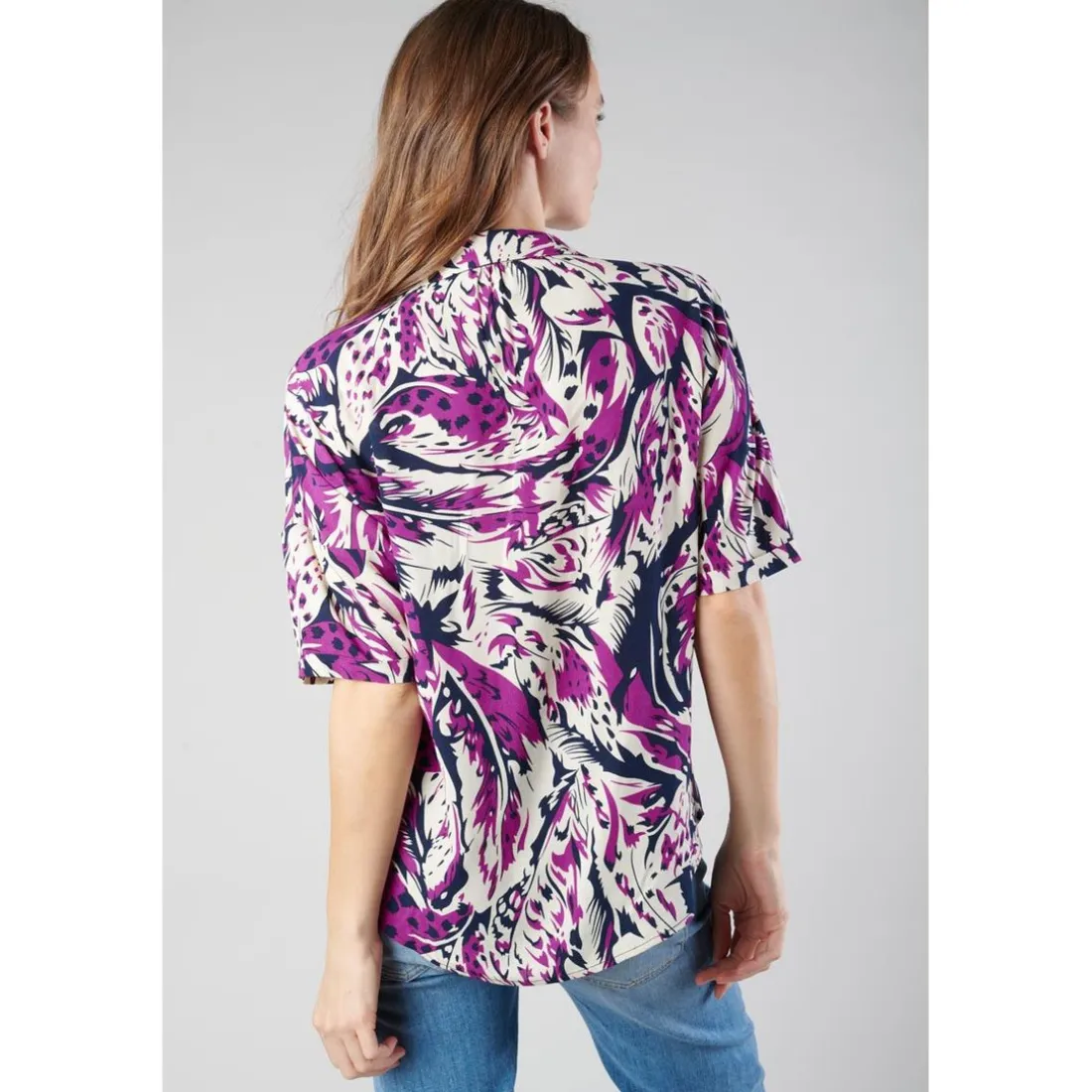 Chemise GABRYE rose en viscose