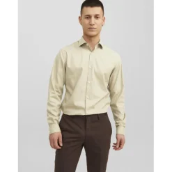 Chemise homme beige en coton Tito
