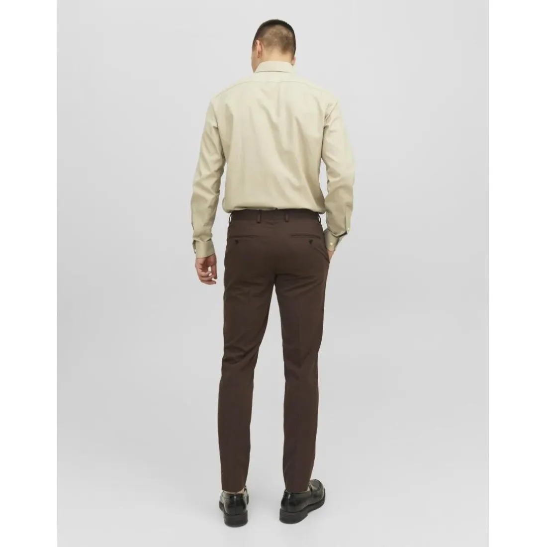 Chemise homme beige en coton Tito