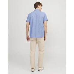 Chemise homme bleu petrole en coton