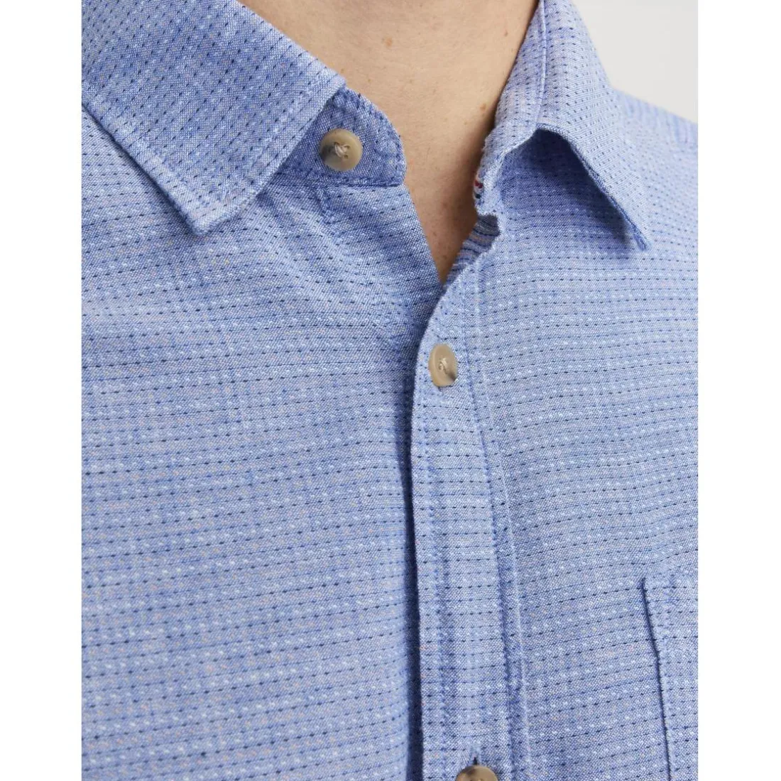 Chemise homme bleu petrole en coton
