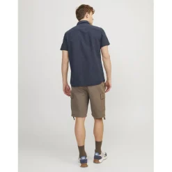Chemise homme marine en coton