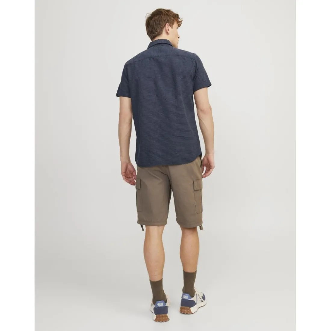 Chemise homme marine en coton