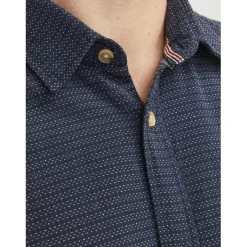 Chemise homme marine en coton