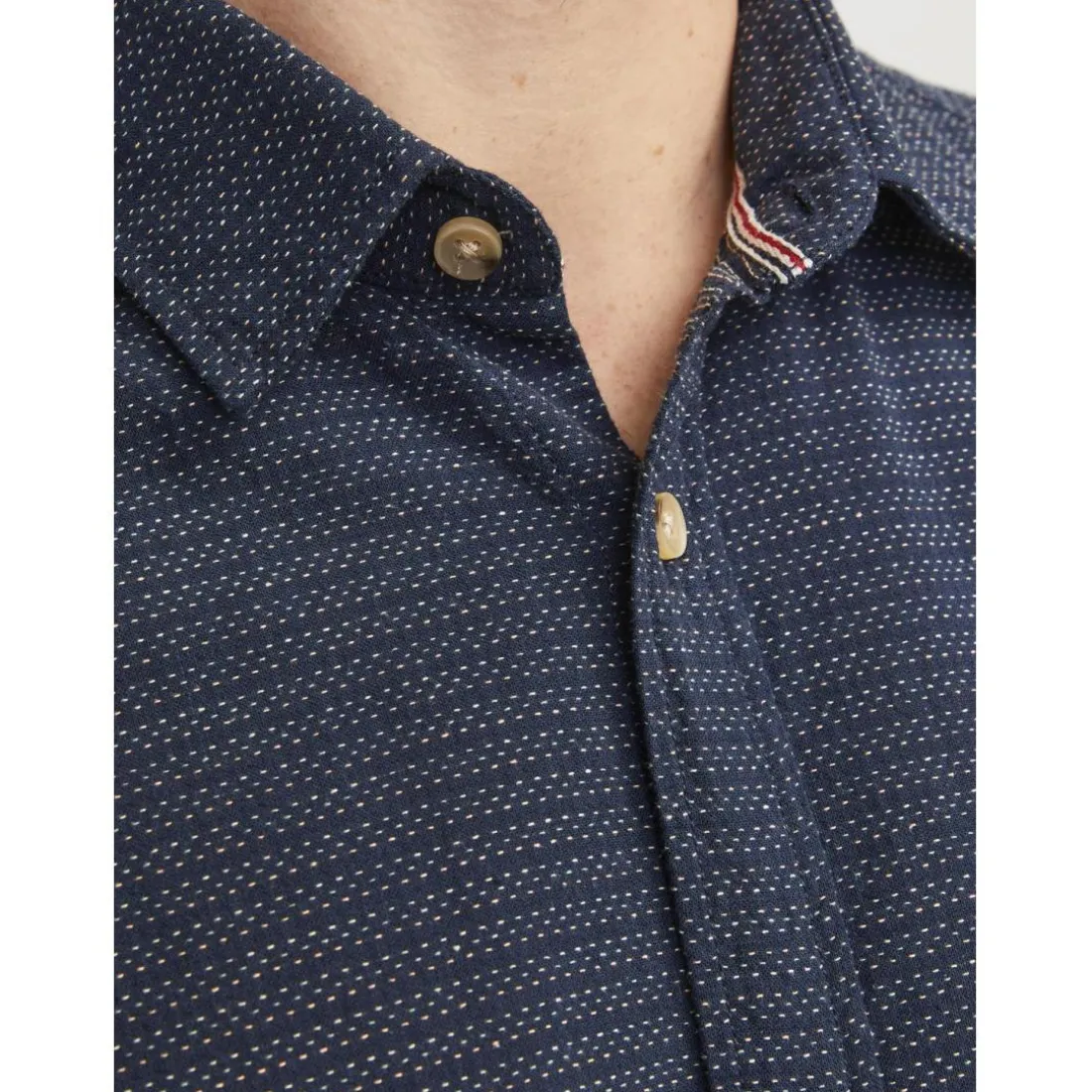 Chemise homme marine en coton
