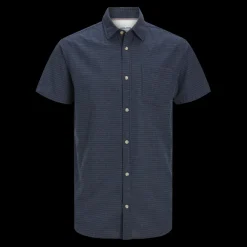 Chemise homme marine en coton