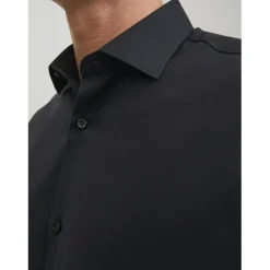 Chemise homme noir en coton Ivan