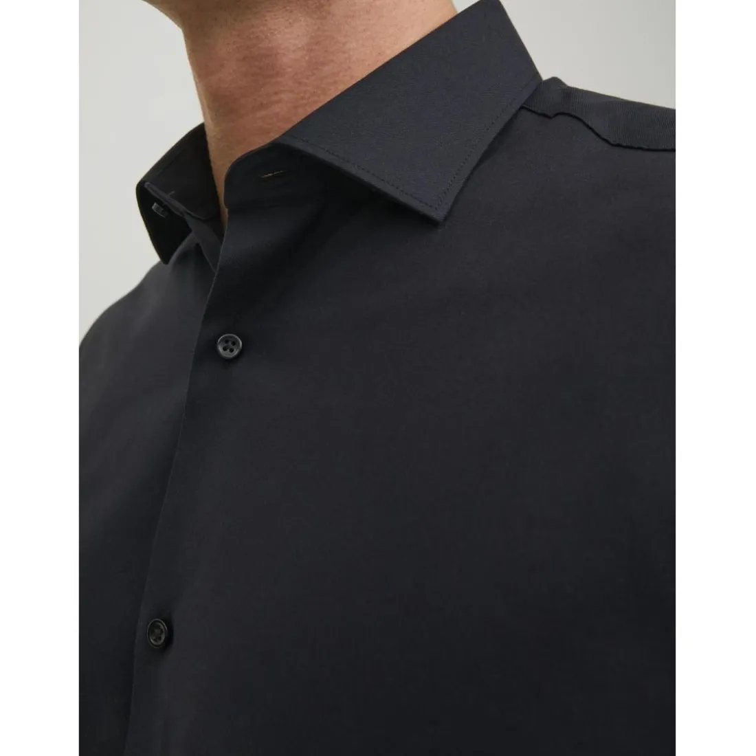 Chemise homme noir en coton Ivan