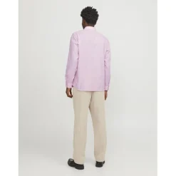 Chemise homme rose clair en coton