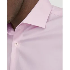 Chemise homme rose clair en coton