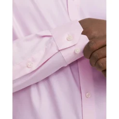 Chemise homme rose clair en coton
