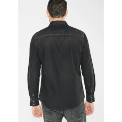 Chemise Juanito en jeans noir délavé