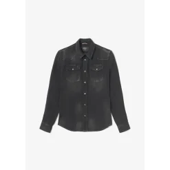 Chemise Juanito en jeans noir délavé