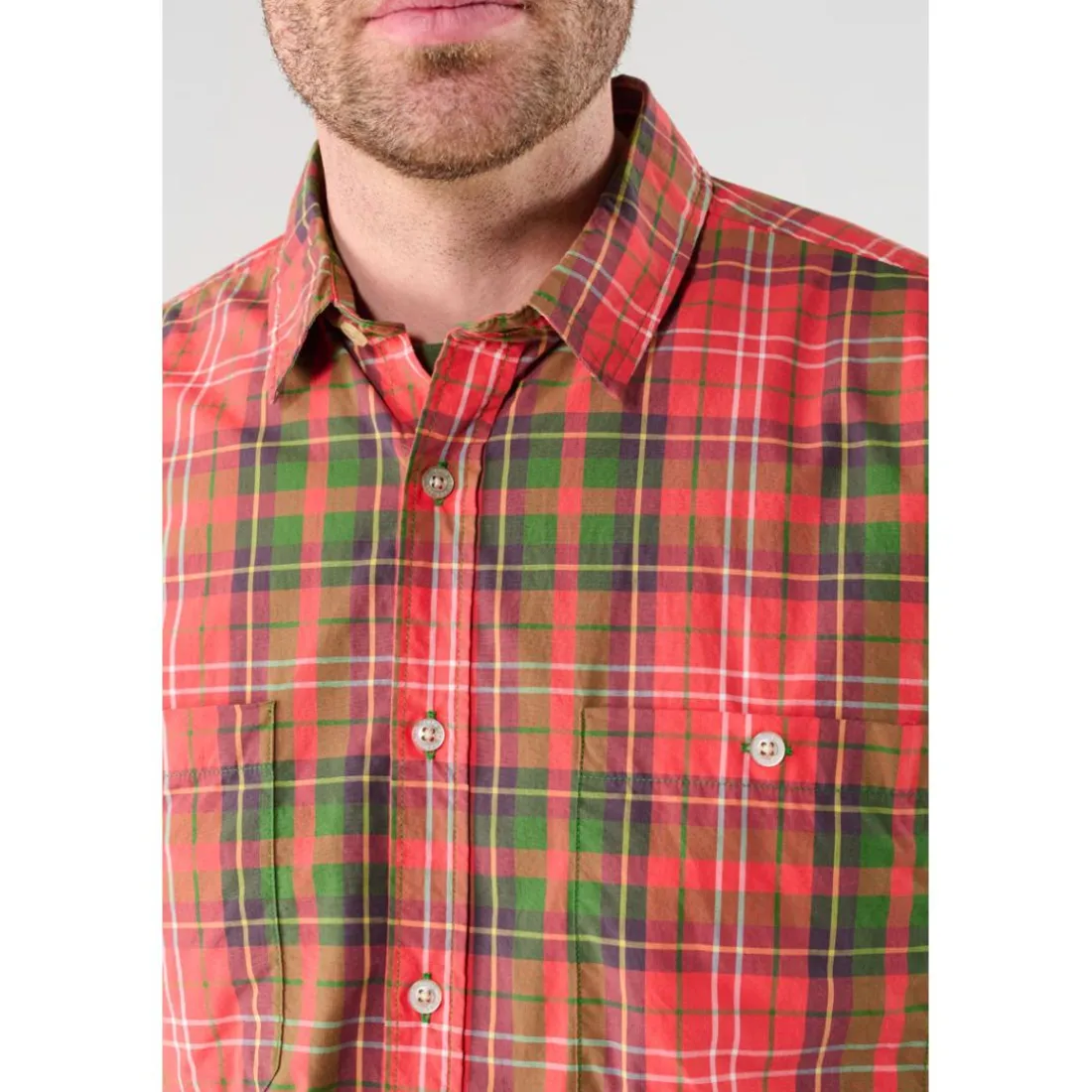 Chemise KASIL rouge Bert en coton
