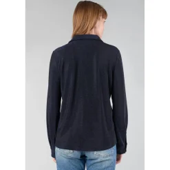 Chemise Kelya bleu nuit irisé en nylon
