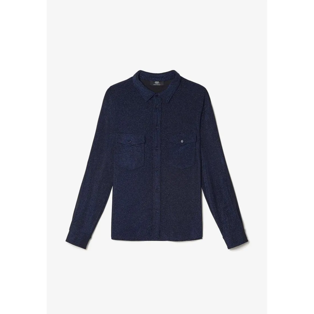 Chemise Kelya bleu nuit irisé en nylon