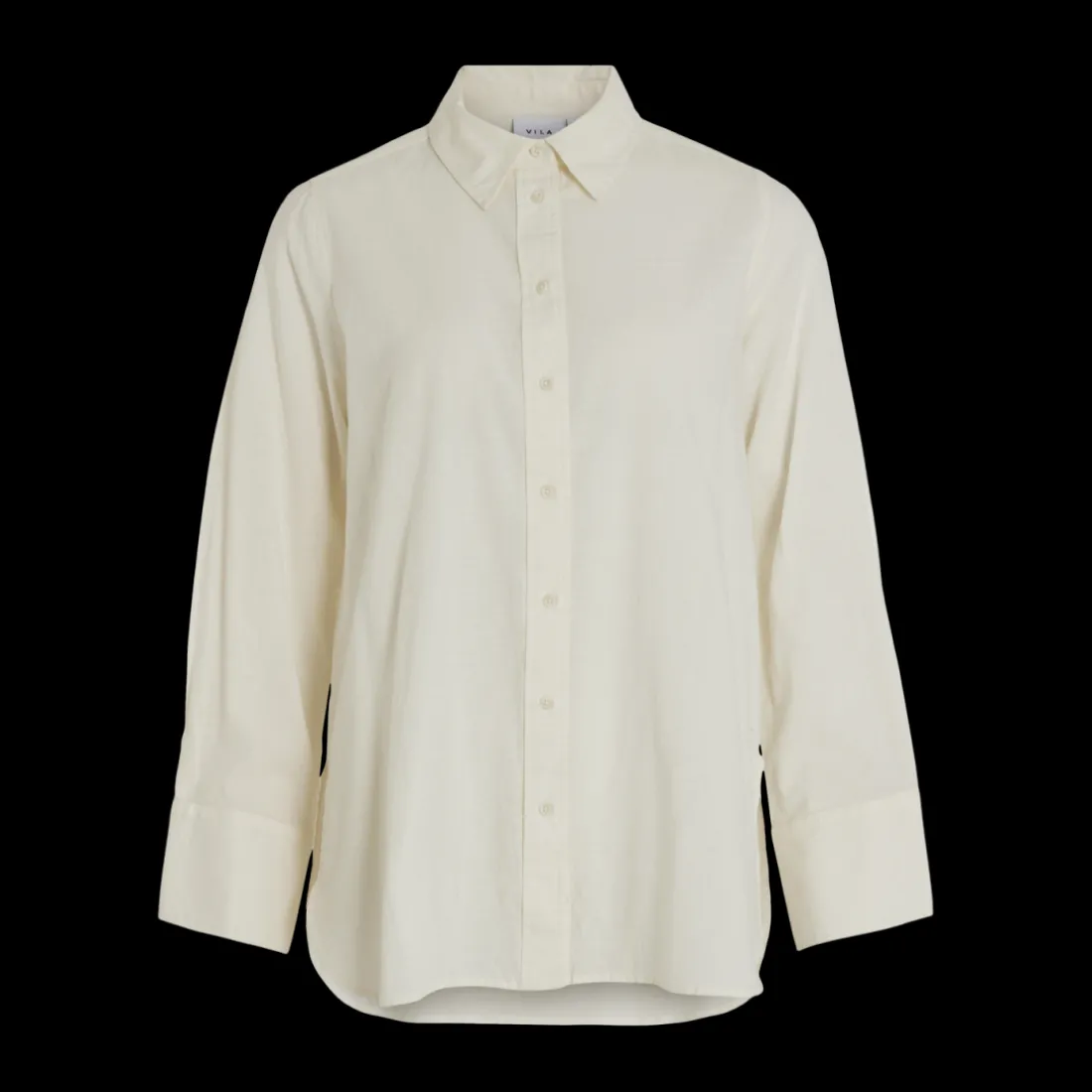 Chemise loose fit manches longues blanc en coton bio