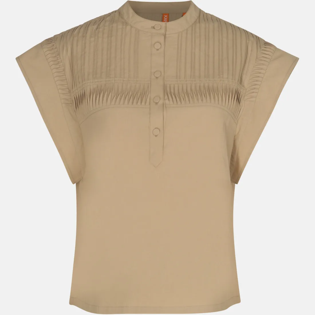 Chemise Manches Courtes EDDA en coton beige
