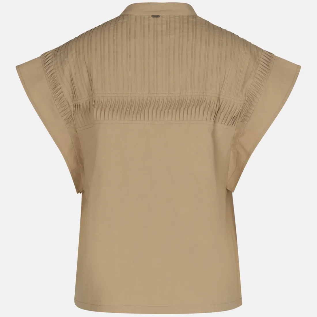 Chemise Manches Courtes EDDA en coton beige
