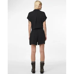 Chemise manches courtes en viscose Vinsty noire Zola