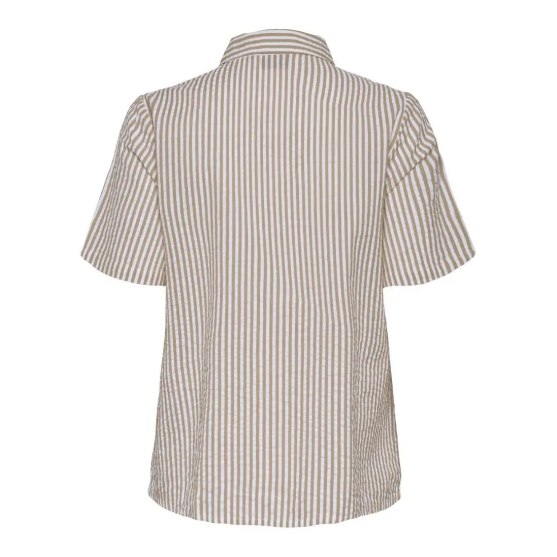 Chemise manches courtes Sally beige en coton Ava