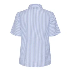 Chemise manches courtes Sally bleu en coton Sue