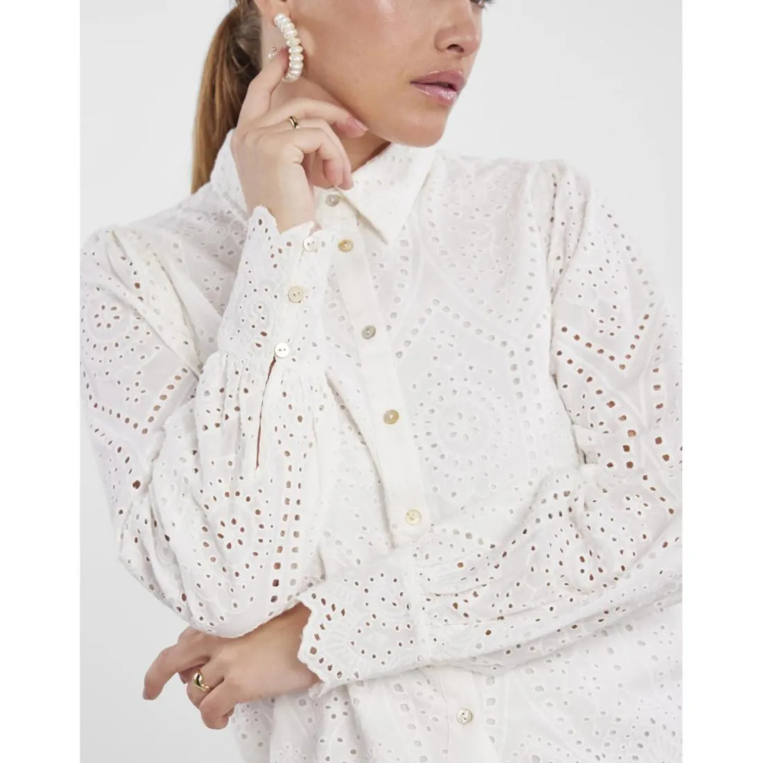 Chemise manches longues blanc Quin