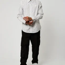 Chemise Manches Longues en coton BAYUN White blanc