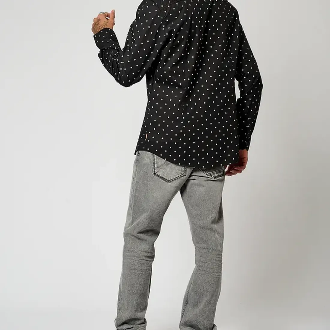 Chemise Manches Longues en coton BELIZ Black noir