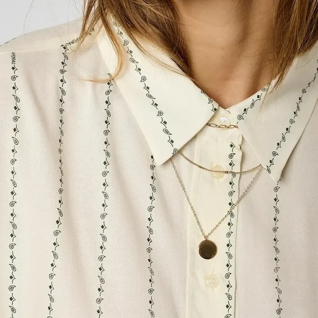 Chemise Manches Longues VERSO blanc en coton