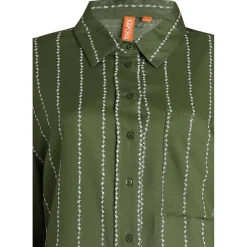 Chemise manches longues VERSO kaki en viscose