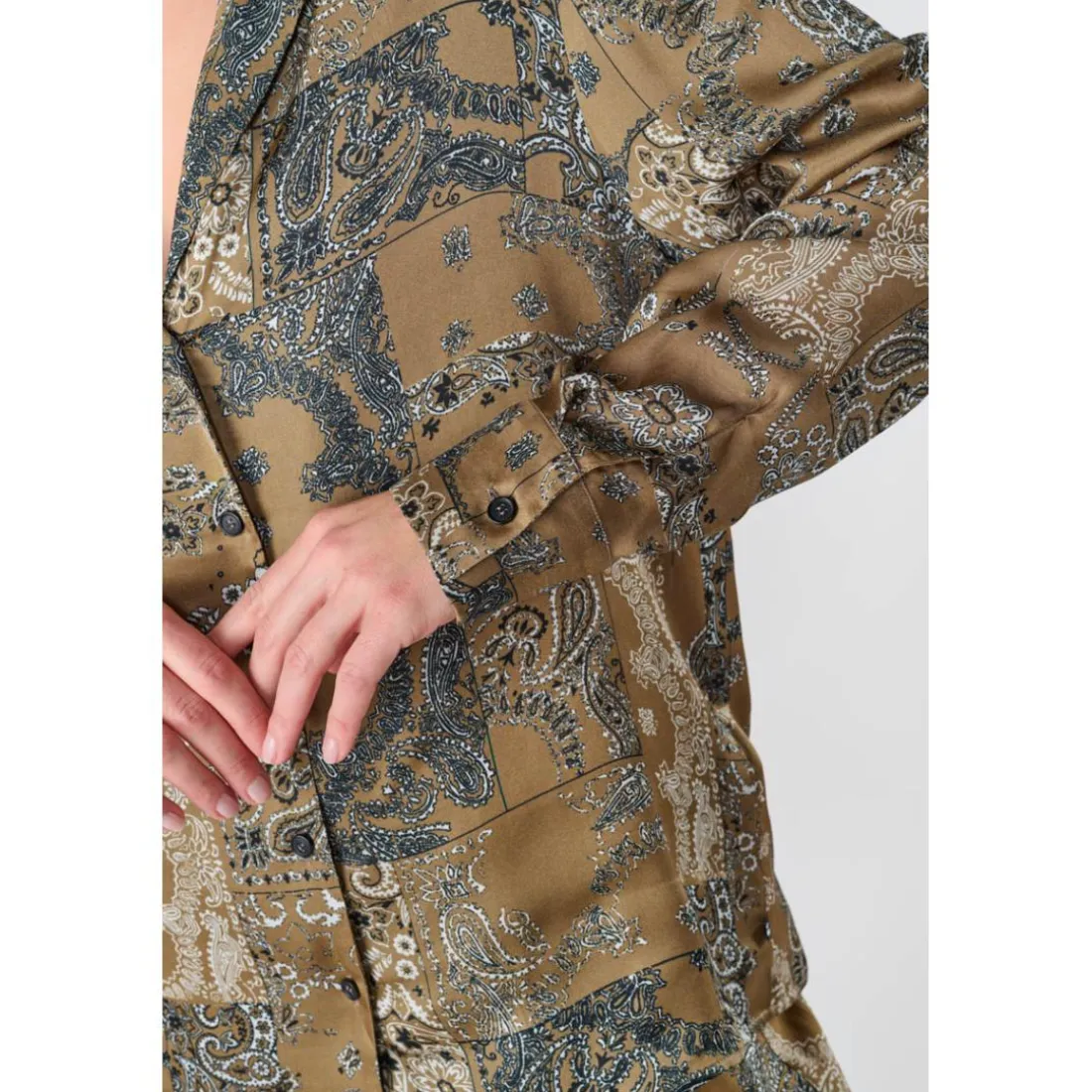 Chemise MORENA gris Emma en viscose