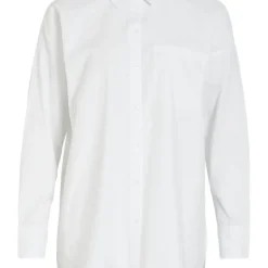 Chemise regular fit manches longues blanc Mina