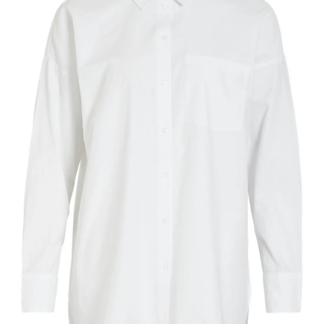 Chemise regular fit manches longues blanc Mina