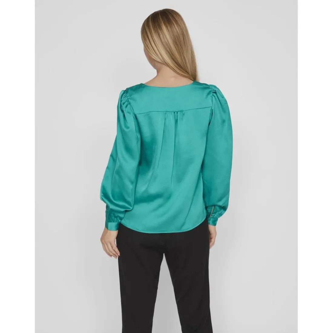 Chemise regular fit manches longues turquoise