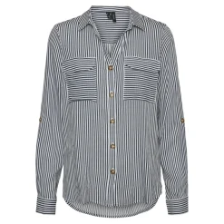 Chemise Regular Fit Rayures Col chemise Manches longues blanc