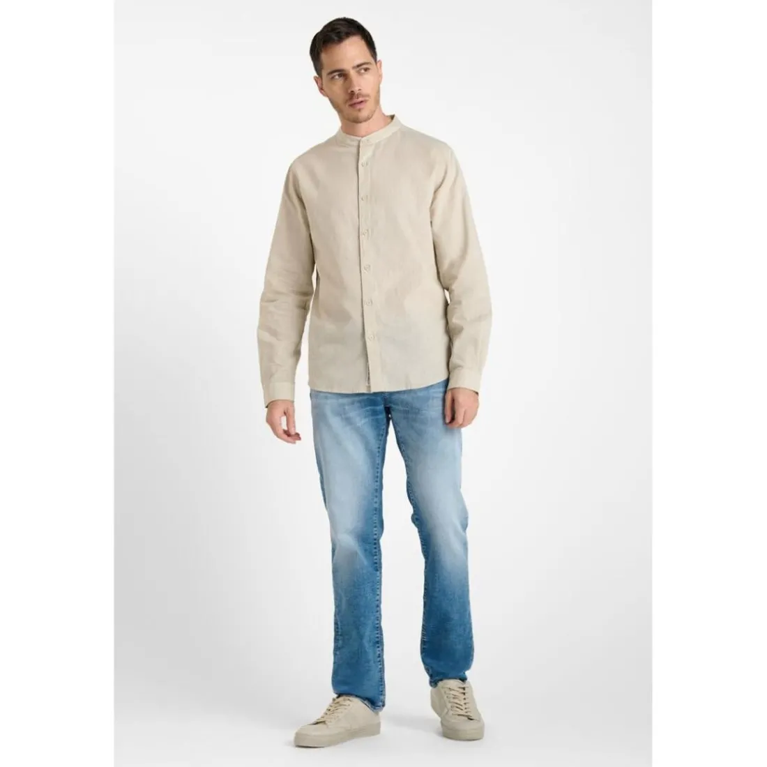 Chemise RELIS beige Luke en coton